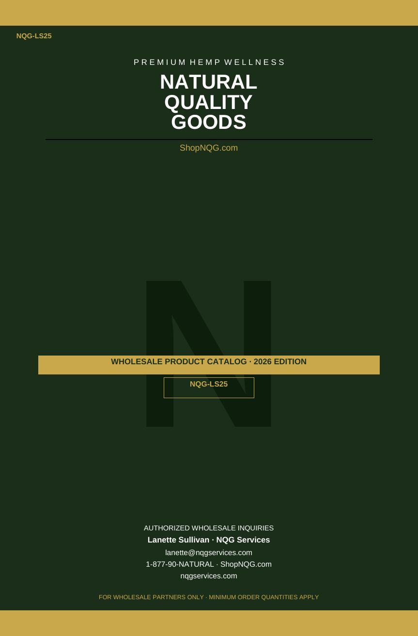 NQG Wholesale Catalog page 1