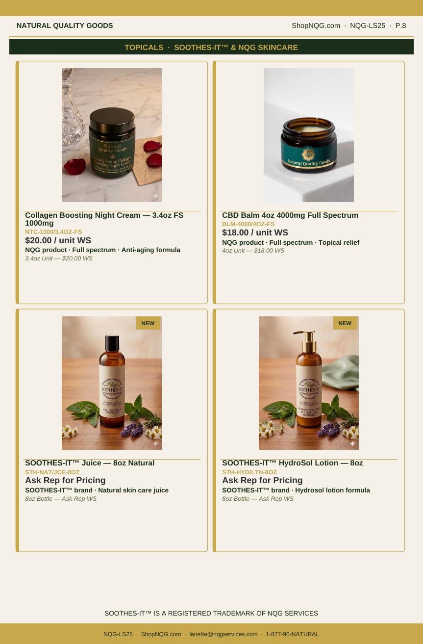 NQG Wholesale Catalog page 8