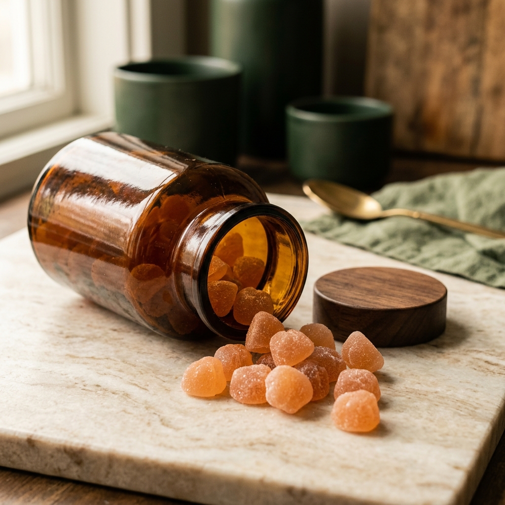 5 MG D-9 PEACH ROUND DOT GUMMIES